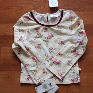 NWT Girl Jennifer Lopes Floral Long sleeve Top 5/6